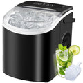 Portable Countertop Ice Maker Machine with Large Small Adjustable Ice Cube Size, One Touch Control Compact Ice Making Machine for Home Bar Kitchen RV