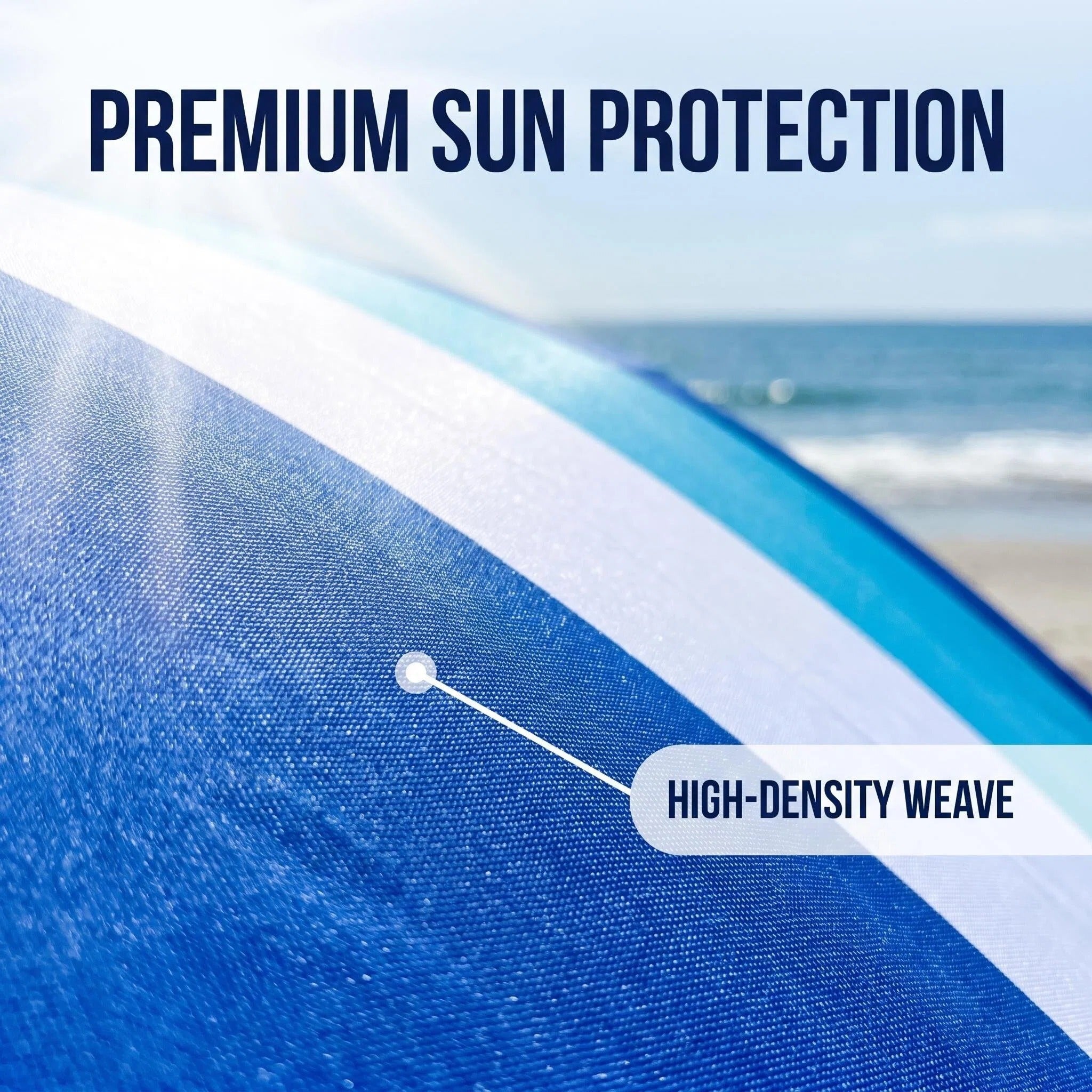 Wind Resistant Large Beach Sun Canopy Umbrella, Easy Setup Portable Outdoor Beach Shade Tent with Wide Coverage for Sand Poolside Camping