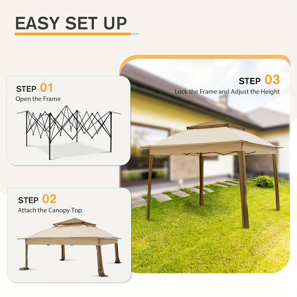 Removable Zippered Mosquito Netting for Outdoor Gazebo, Privacy Mesh Curtain with Hooks for Patio Canopy Pergola