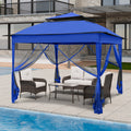 Removable Zippered Mosquito Netting for Outdoor Gazebo, Privacy Mesh Curtain with Hooks for Patio Canopy Pergola