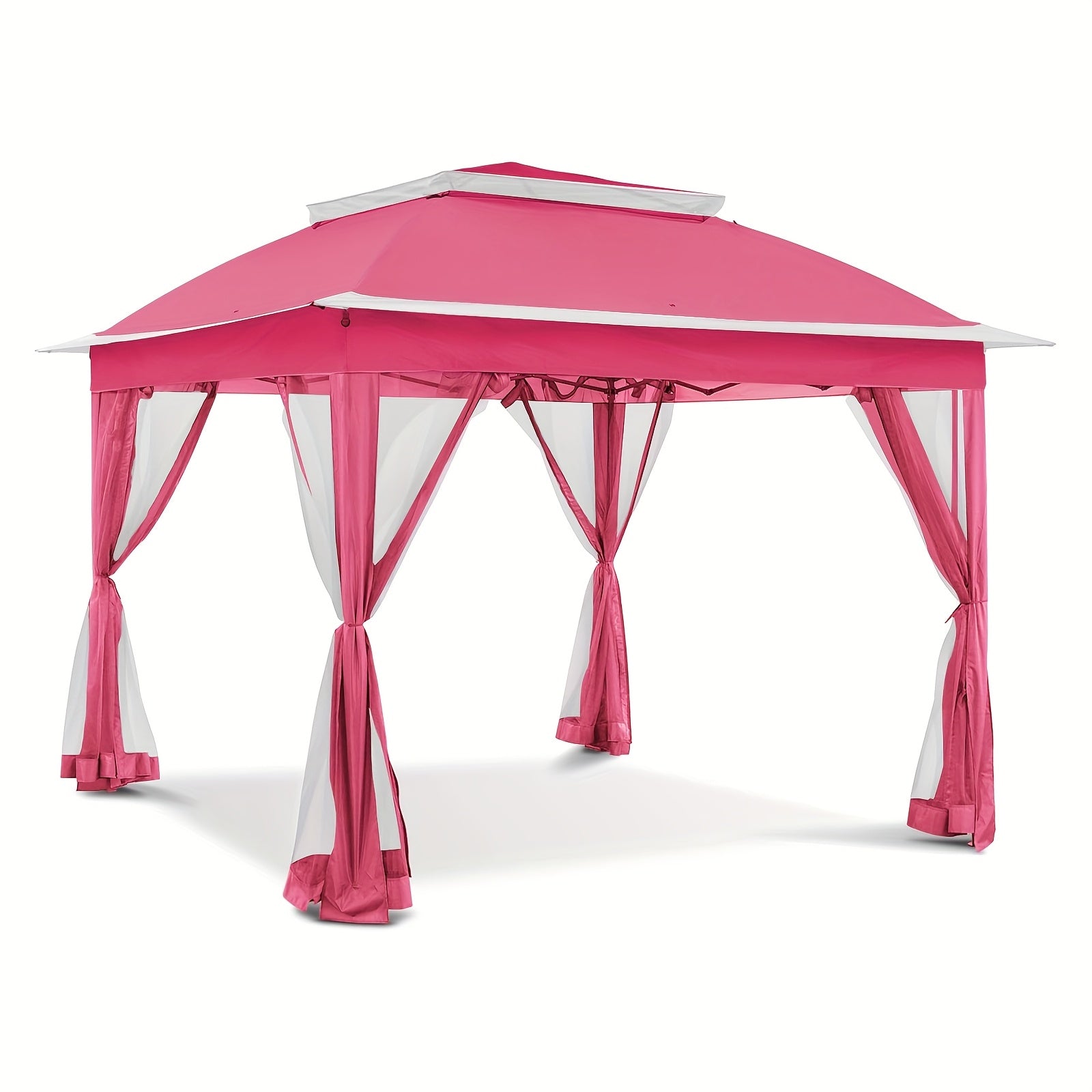 Removable Zippered Mosquito Netting for Outdoor Gazebo, Privacy Mesh Curtain with Hooks for Patio Canopy Pergola