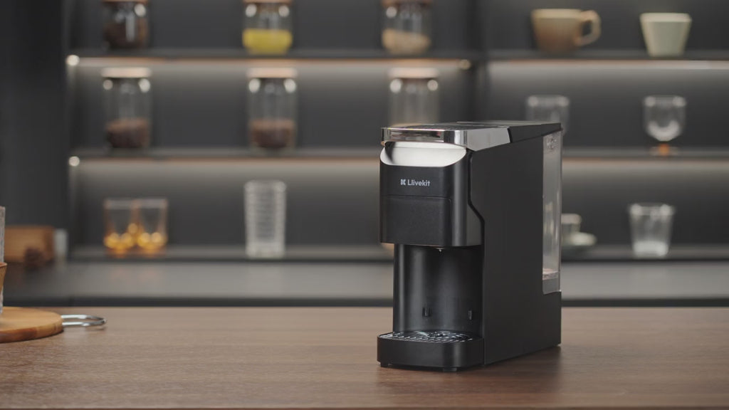 One-Touch Self-Cleaning Capsule Coffee Machine, High-Temperature Automatic Clean Compact Pod Coffee Maker for Home Office